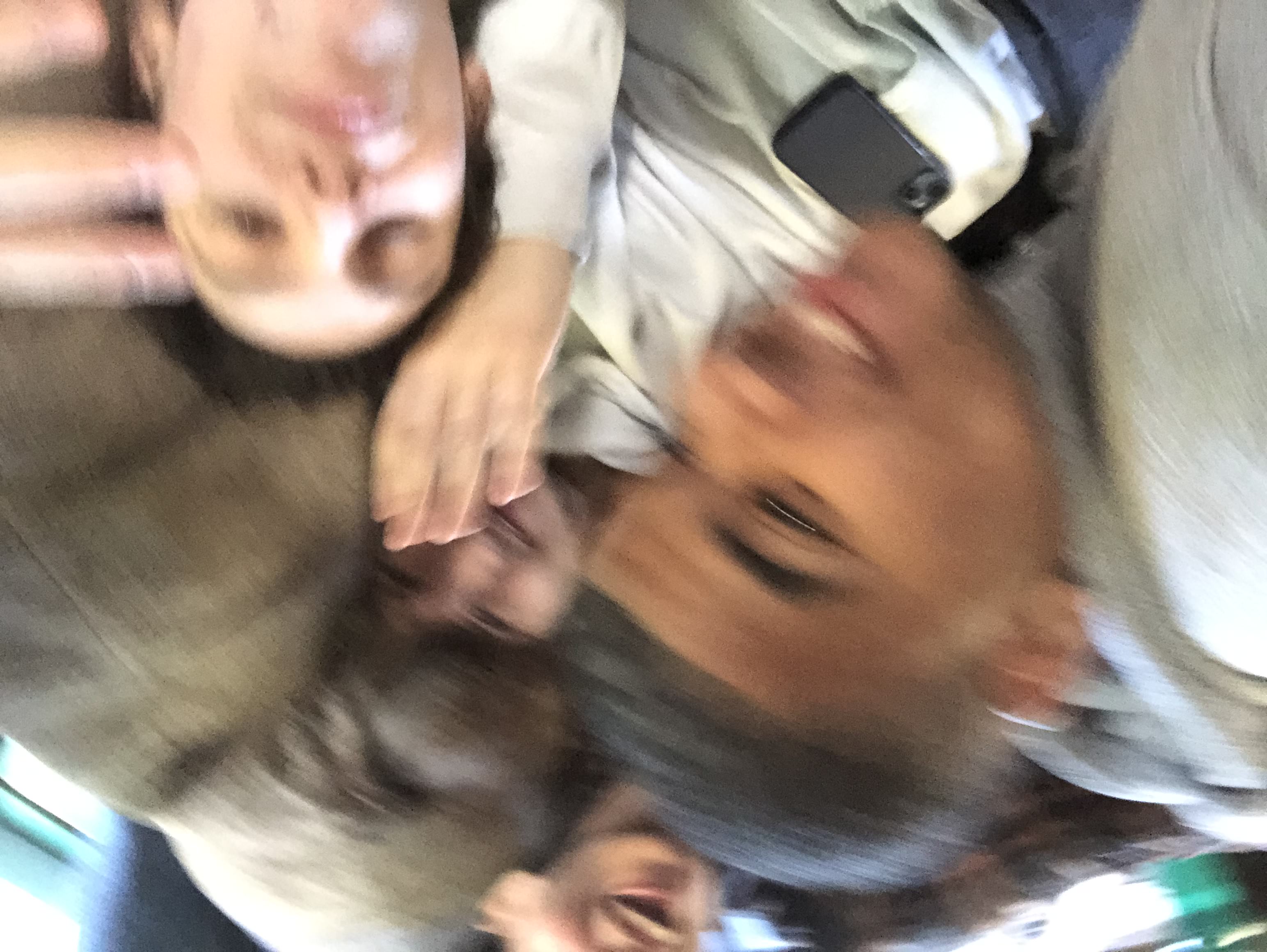 a blurry picture of me hanging out with 3 of my friends
